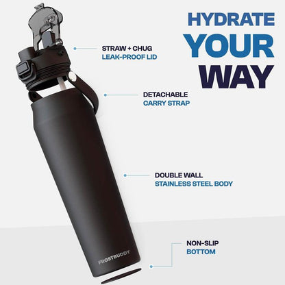 Premium Insulated Bottle – Dual-Function Lid for Everyday Use