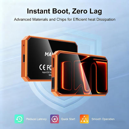 MAKASRI Wireless CarPlay & Android Auto 4-in-1 AI Box