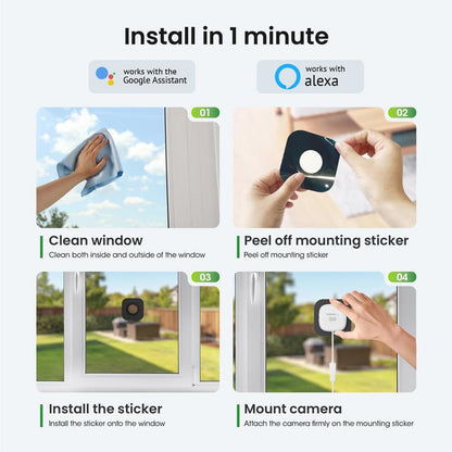 HomiQ Life 3MP Indoor WiFi Camera | Color Night Vision, Alexa & Google Home